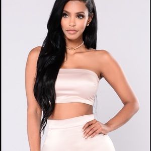 Fashion Nova Independent Woman Set in Champagne